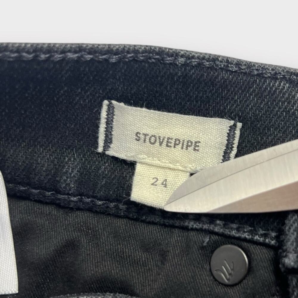 Madewell Stovepipe Jeans in Black Rinse Wash Size 24 - Picture 5 of 7